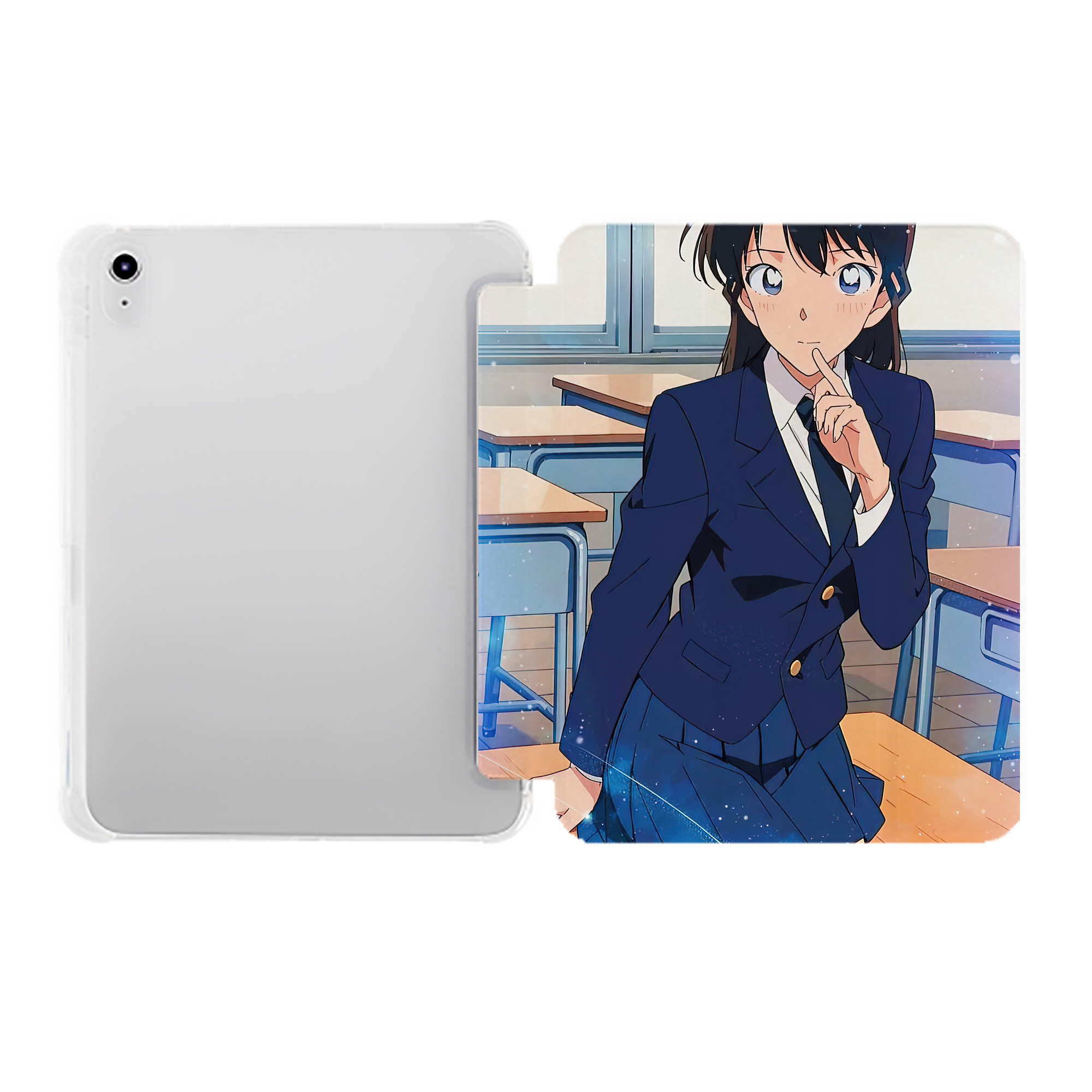 （画像用） 名探偵コナン Detective Conan IPad ケース ペン収納付き 三つ折りスタンド PUレザー×シリコン 対応機種9.5/10.5/10.9インチ